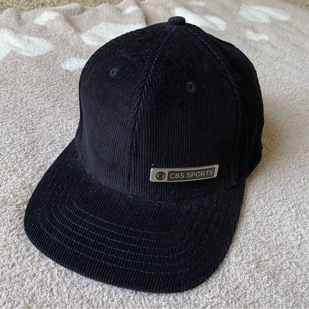 CBS Sports Black 100% cotton corduroy hat